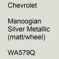 Preview: Chevrolet, Manoogian Silver Metallic (matt/wheel), WA579Q.